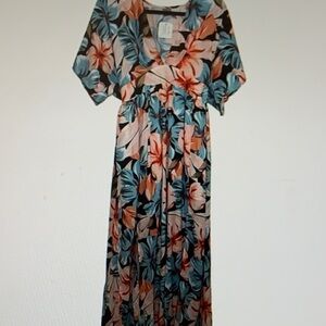 Tropical Floral Maxi Dress